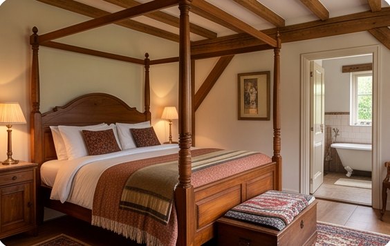 De Eikenkamer met hemelbed