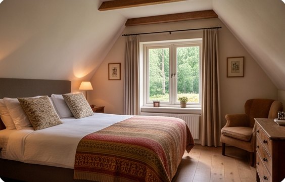 Slaapkamer boven in het Bakhuis